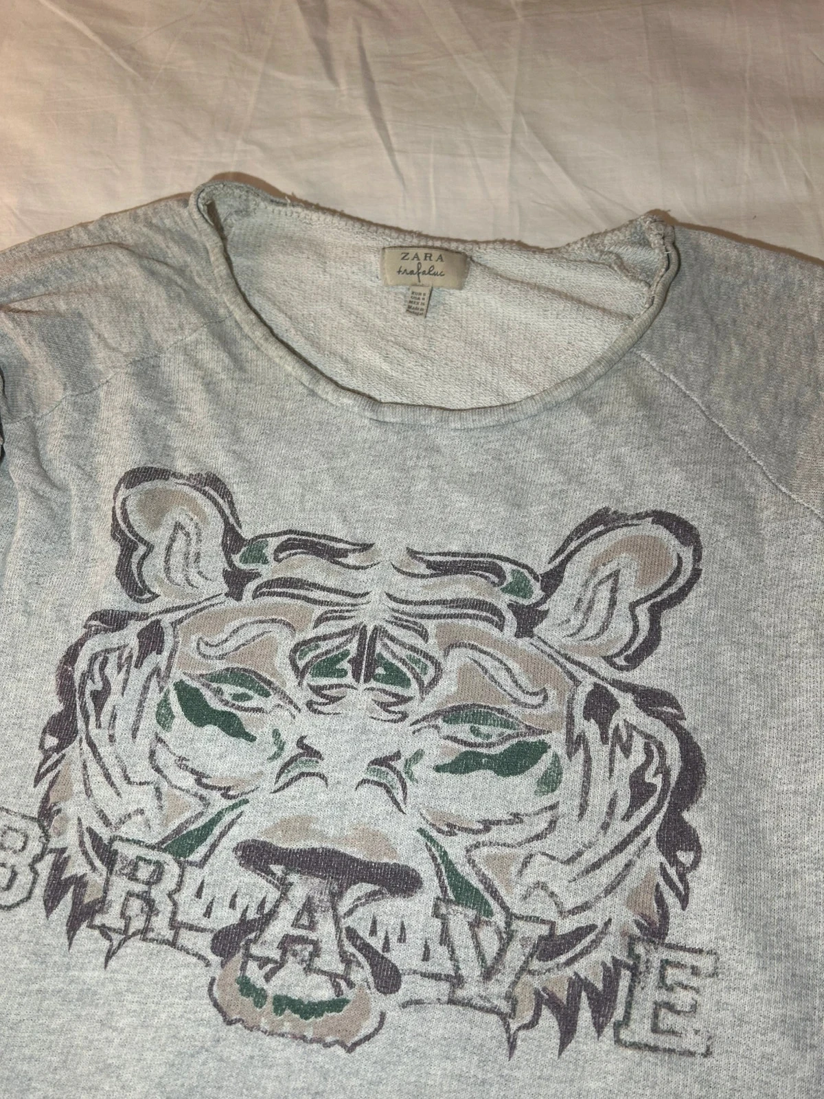 Grijze vintage geribbelde trui van Zara Trafaluc – photo 5